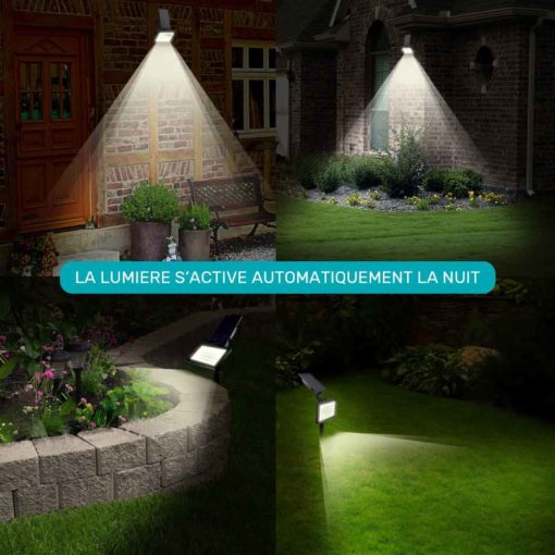 avantage éclairage solaire : s'allume automatiquement la nuit