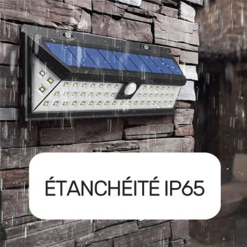 Applique murale solaire avec détecteur de mouvement étanche
