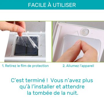 Eclairage exterieur solaire mural detecteur de mouvement