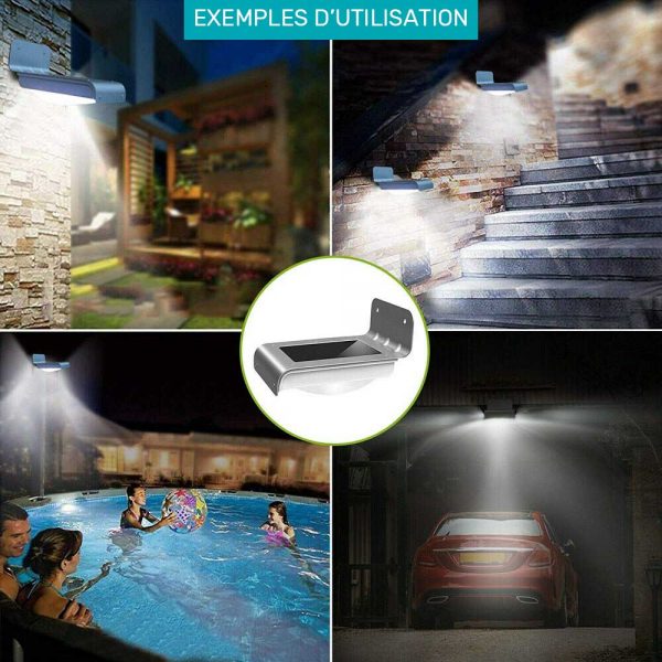 Eclairage exterieur solaire mural jardin