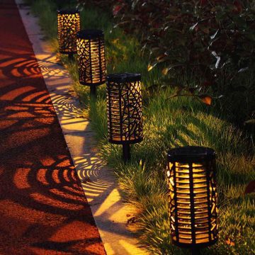 Lampe solaire extérieur couleur changeante pour allée