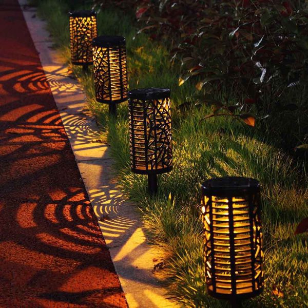 Lampe solaire extérieur couleur changeante pour allée
