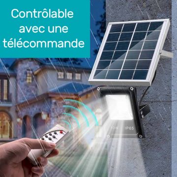 Projecteur solaire 1000 lm avec télécommande