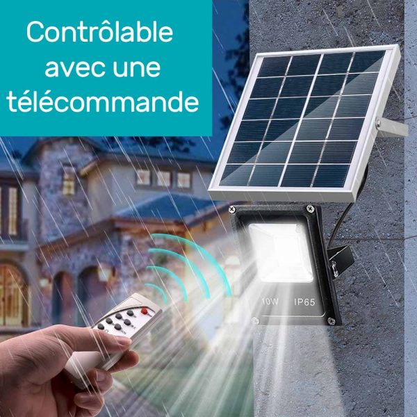 Projecteur solaire 1000 lm avec télécommande
