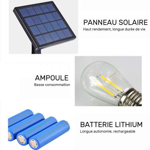 lampe solaire pour cabane de jardin puissante