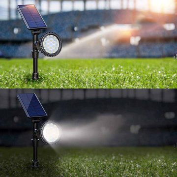 Lampe solaire sur piquet puissant