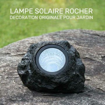 lampe solaire rocher extérieur