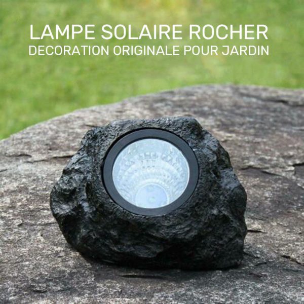 lampe solaire rocher extérieur