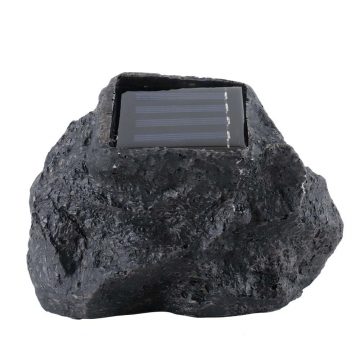 lampe solaire rocher jardin