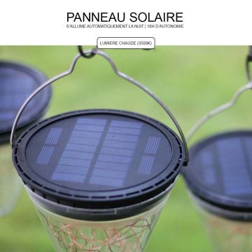 Lanterne solaire jardin LED autonome