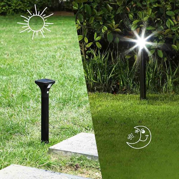 borne solaire allée jardin