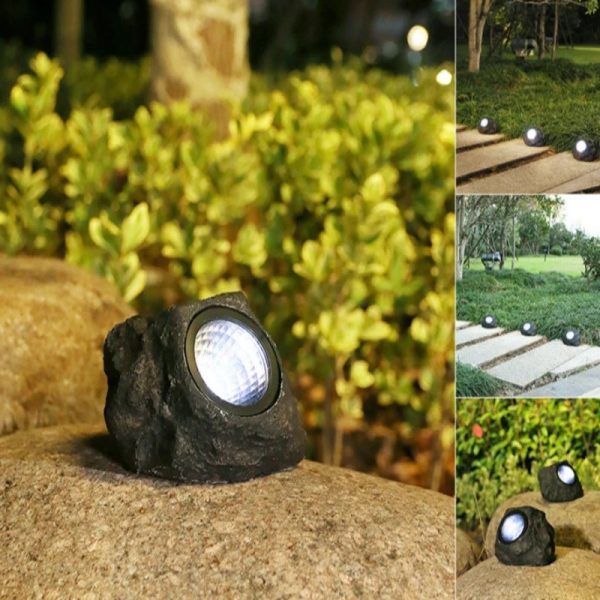 rocher solaire led pour exterieur