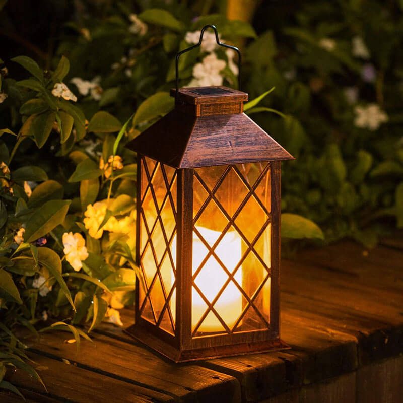 lanterne solaire bronze exterieur
