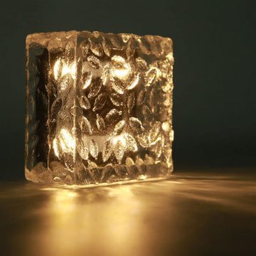 pavé lumineux 10x10 solaire jardin