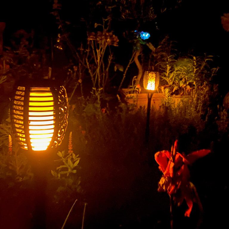 avis lampe solaire flamme