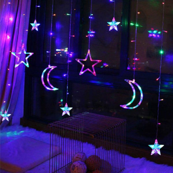 guirlande etoile solaire multicolore