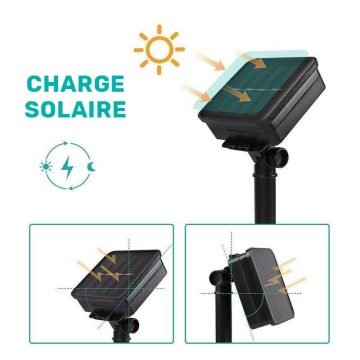 guirlande lumineuse exterieur solaire blanc chaud automatique
