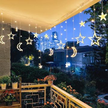 guirlande solaire etoile lune