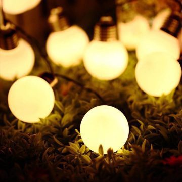 guirlandes boules noel solaires etanche