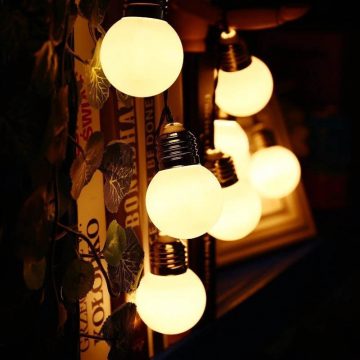 guirlandes boules noel solaires led
