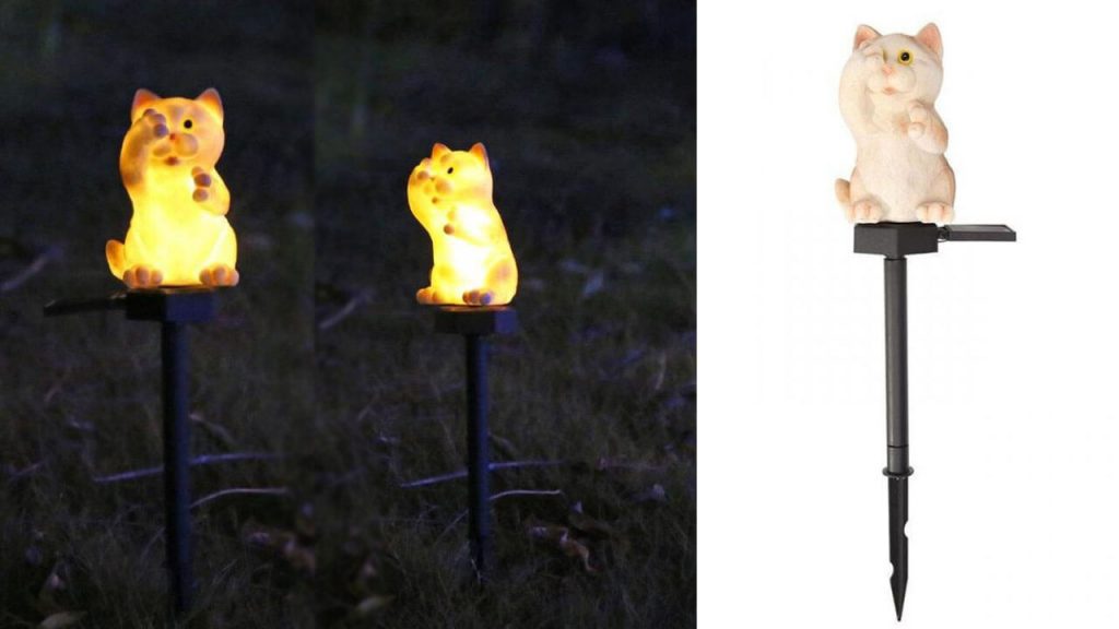 lampe solaire animal chat
