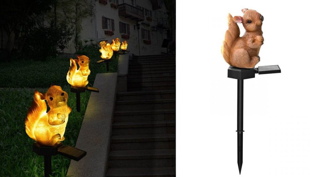 lampe solaire animal écureuil