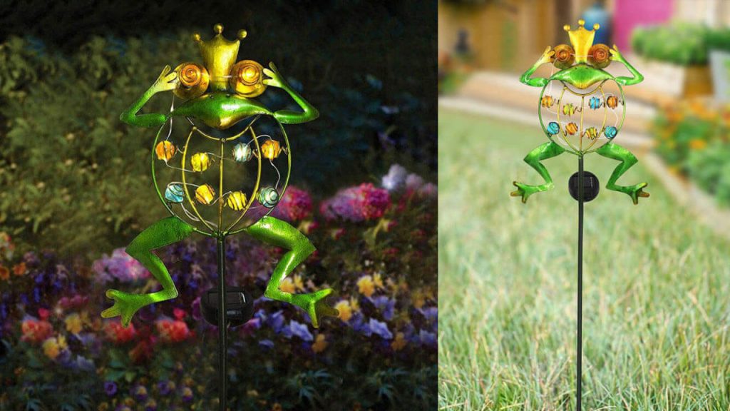 lampe solaire animal grenouille