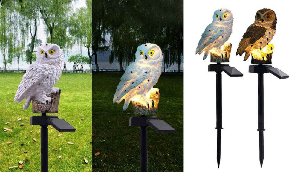 lampe solaire animal hibou