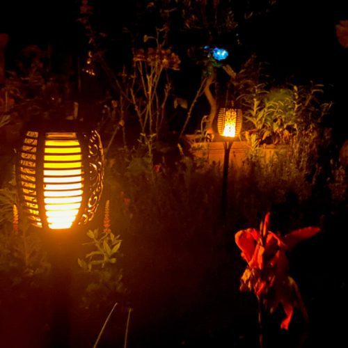 avis lampe solaire flamme