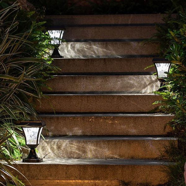 luminaire solaire pour poteau terrasse jardin