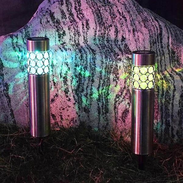 borne solaire led couleur
