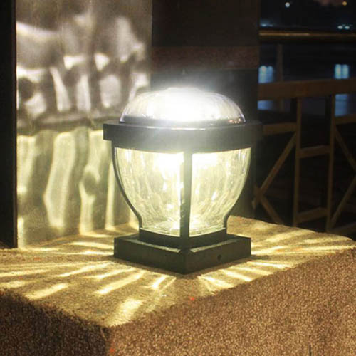 lampe solaire jardin pilier de portail 2