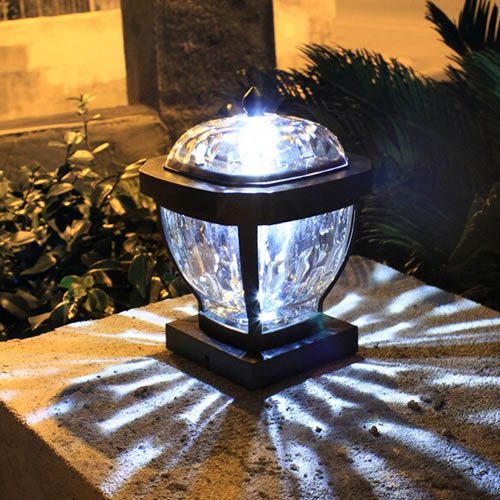 lampe solaire jardin pilier de portail 3