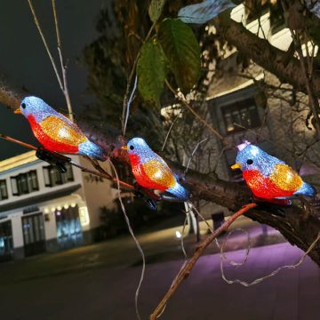guirlande solaire oiseaux