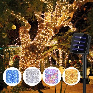 guirlande solaire pour arbre jardin