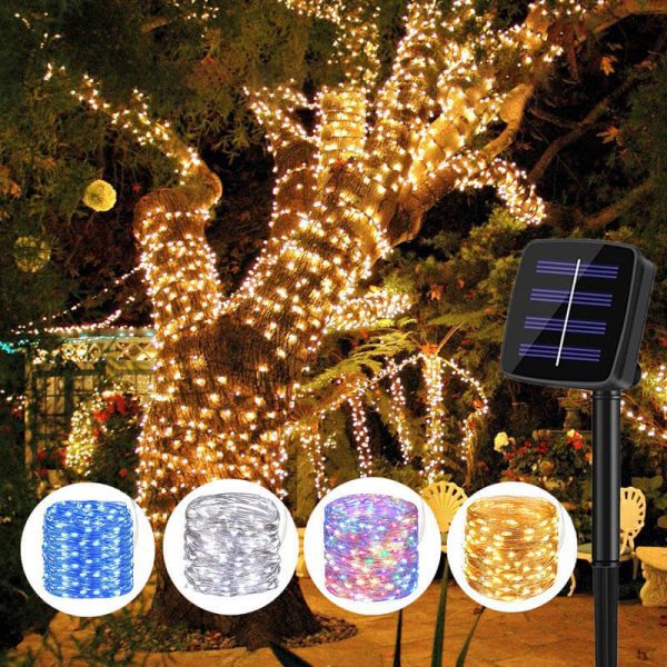 guirlande solaire pour arbre jardin