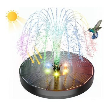 fontaine solaire lumineuse