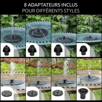 fontaine solaire lumineuse bassin
