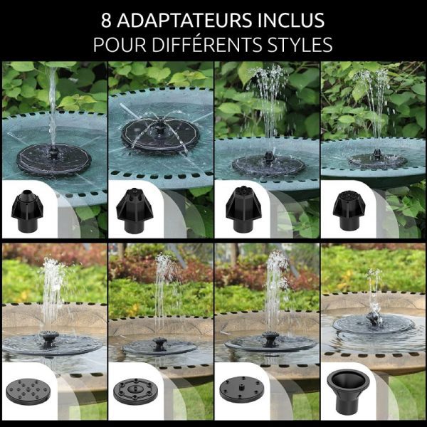 fontaine solaire lumineuse bassin