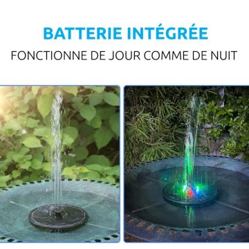 fontaine solaire lumineuse led