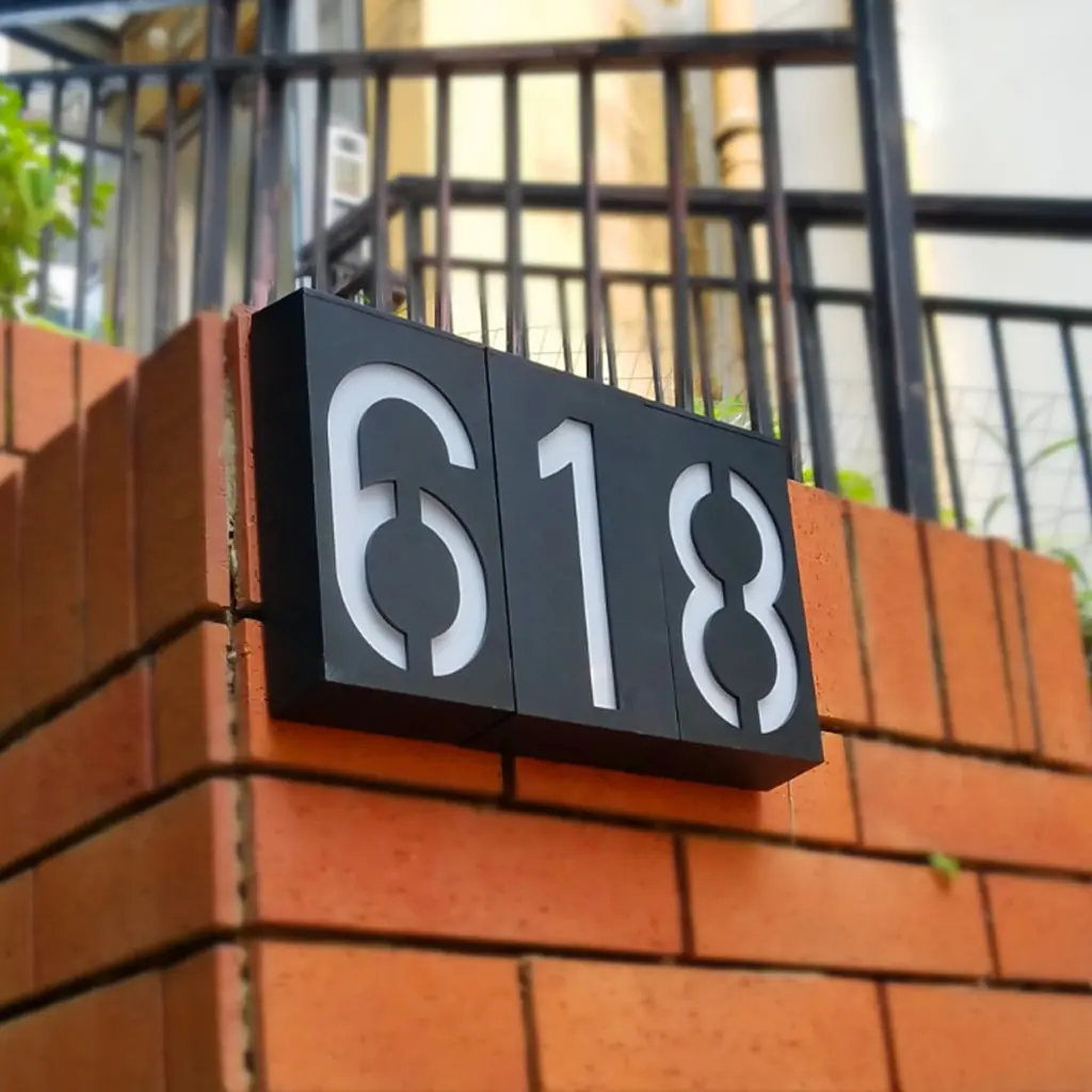 décoration solaire numéro de maison