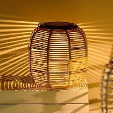 lanterne solaire osier design